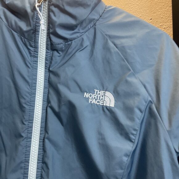 The North Face Womens Jacket Windbreaker Blue Full Zip Pockets Small - Picture 2 of 12
